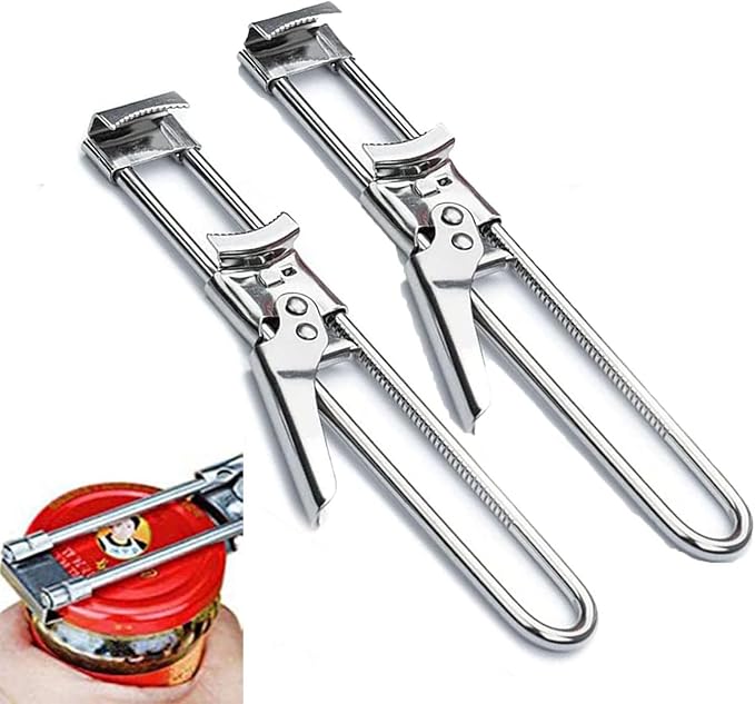 zengxiaoyun Master Jar & Bottle Opener, Adjustable Multifunctional Stainless Steel Can Opener Jar Lid Gripper, Manual,Kitchen Accessories（2Pcs）