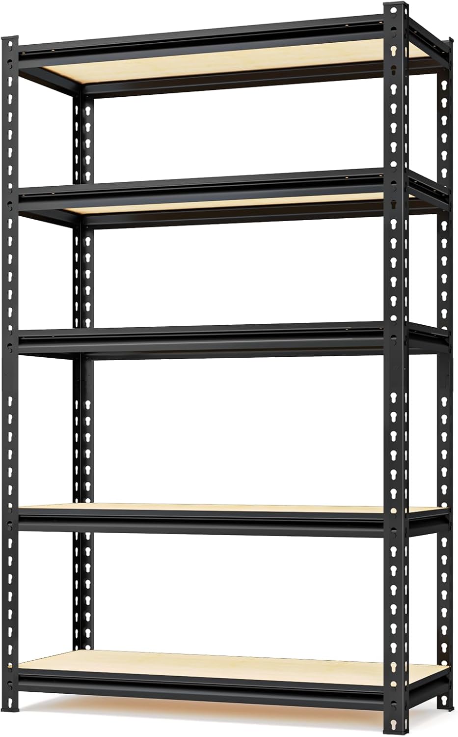 5-Tier Adjustable Metal Storage Shelves Heavy Duty Garage Shelving, 72" H x 36" W x 16" D Shelving Unit Rack for Kitchen, Classroom, Dormitory, Basement & Warehouse