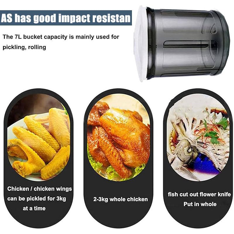 Lakenbroade Commercial Vacuum Tumbler Marinating Machine for Meat&Vegetable,Large Capacity Pickling Barrel & 0-10h Timer Setting,for Beef Pork Mutton Chicken