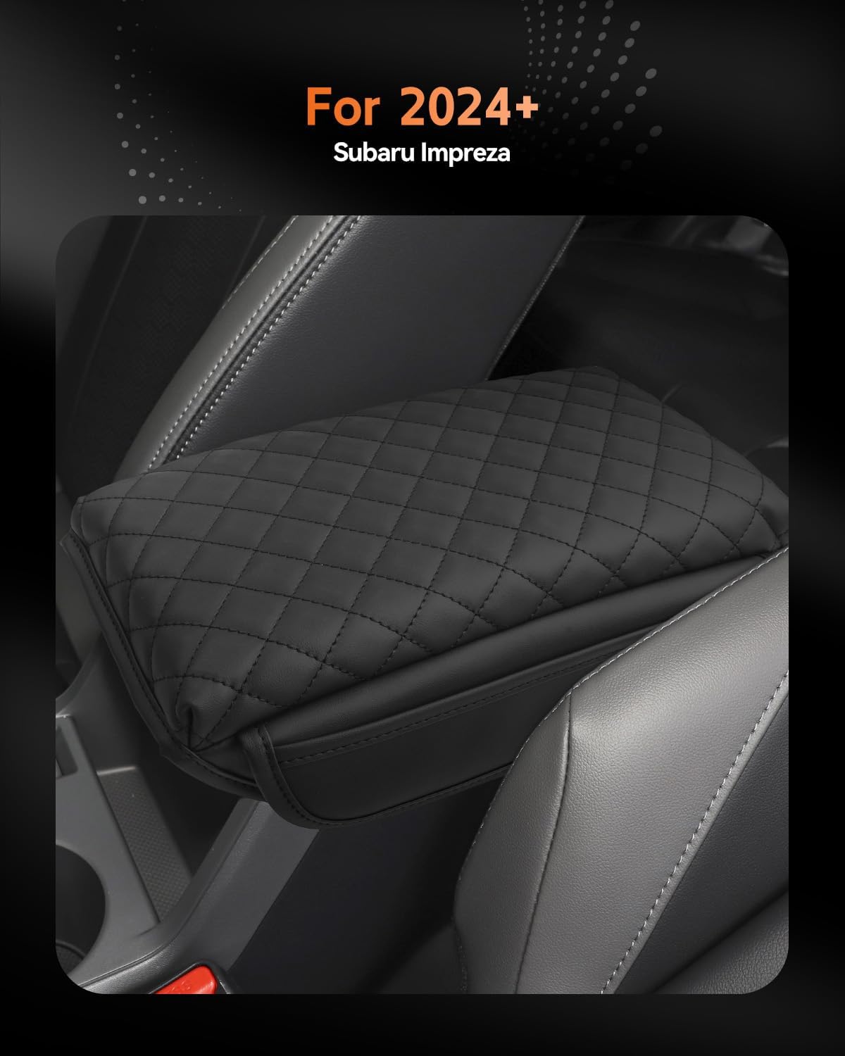 CDEFG for Subaru Impreza 2024-2025 Center Console Cover Armrest Box Cover for Impreza (Base, Sport, RS) 2024 2025 Accessories Console Arm Rest Protector Thickened with Side Pocket