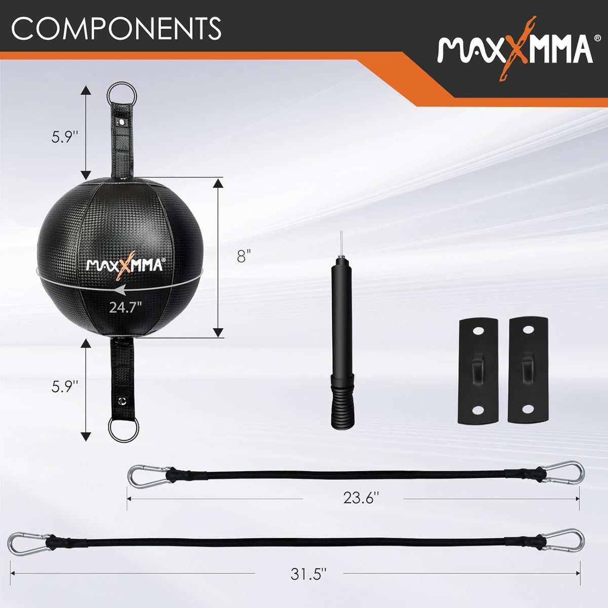 MaxxMMA Double End Ball, Pump Included