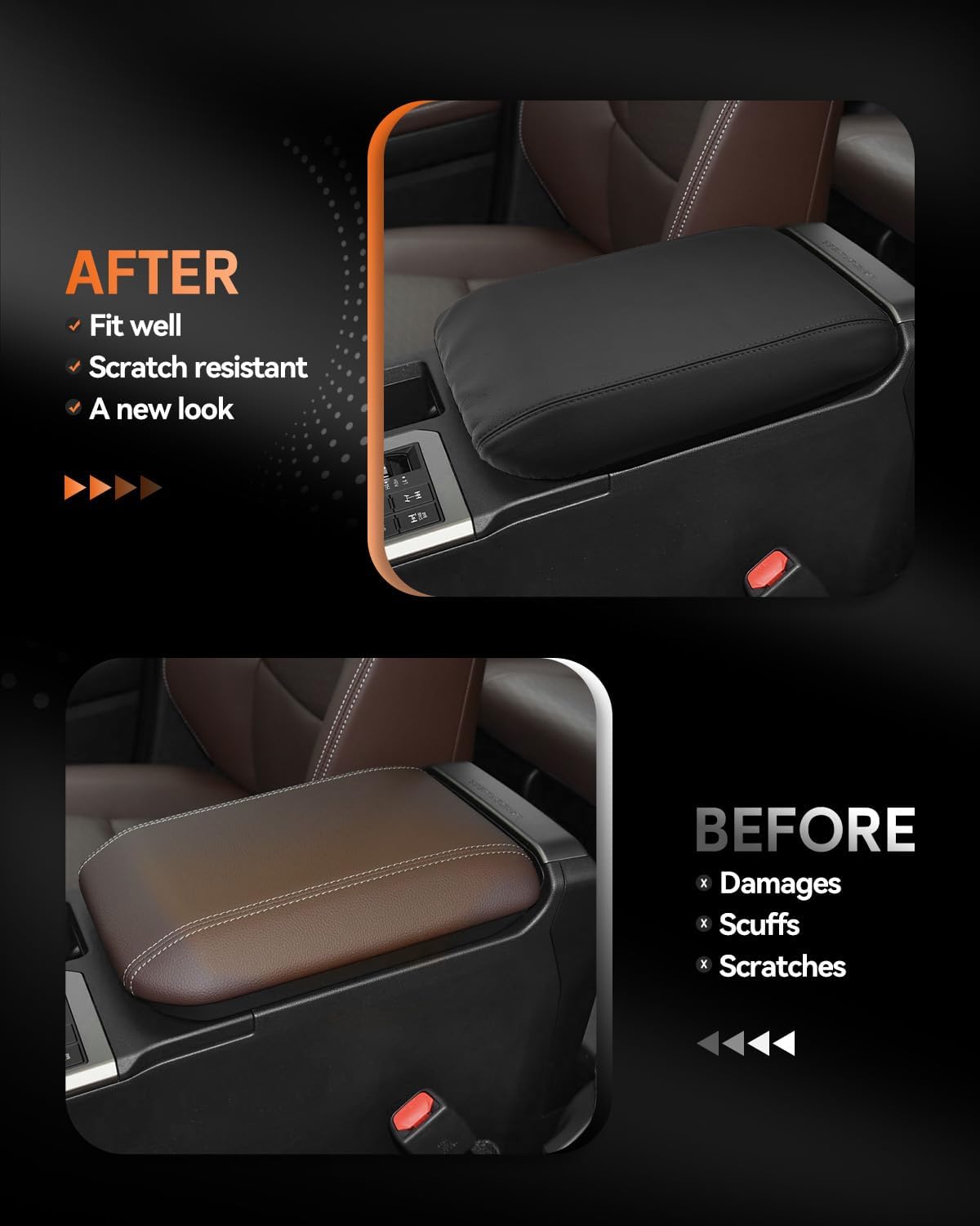 CDEFG for 2024 2025 Toyota Land Cruiser 250 Center Console Cover Armrest Box Cover for Land Cruiser (1958, Land Cruiser) Accessories Arm Rest Protector