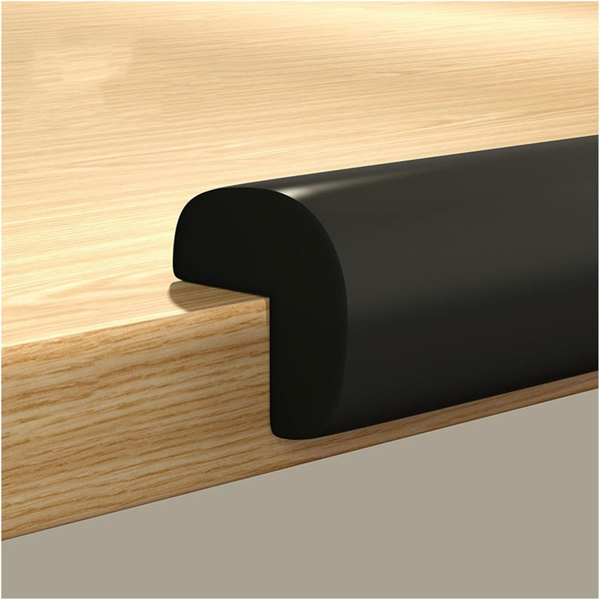 XPLKQXE Sharp Edge Safety Corner Edge Foam Padding, Edge Guards Bumpers Adhesive, Edge Corner Protector Guards for Table Edges & Sharp Corners(Black,4pcs)