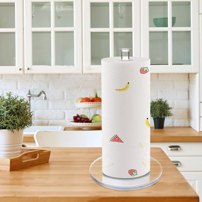 Acrylic Paper Towel Holder, Paper Towel Stand for Countertop, Clear