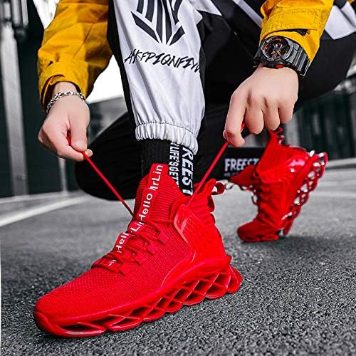 Hello MrLin Men's Running Shoes Non Slip Athletic Tennis Walking Blade Type Sneakers Hip Hop