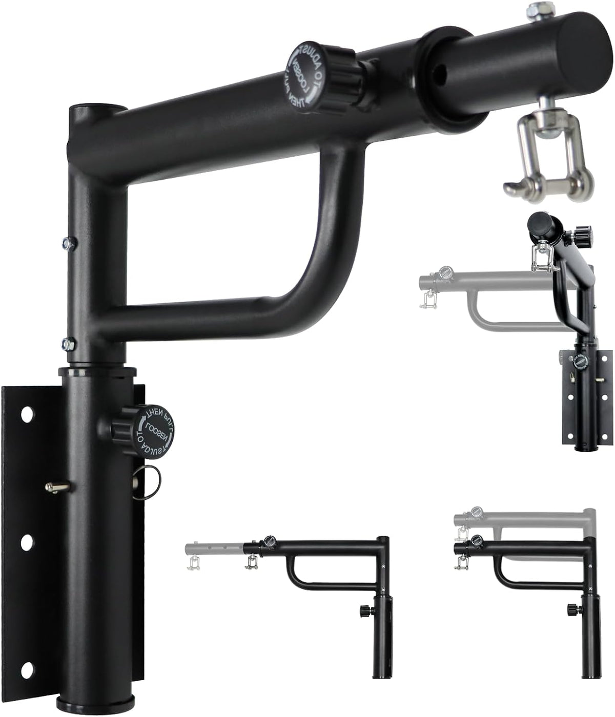 Heavy Bag Hanger Wall Mount Punching Boxing Bag Bracket -Round Tube,Heavy Duty Adjustable Length & Height for Boxing, Taekwondo, Muay Thai Bags,for Home Gym Installation