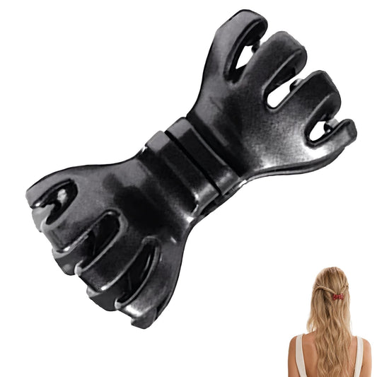 ASTRULUME 2Pcs Magnetic Hair Clips, Strong Hold No-Slip Styling Clips for Layered Styles, Half-Updos and Braids, Seamless 2-in-1 Clavicle Design, Multiple Colors(Black)