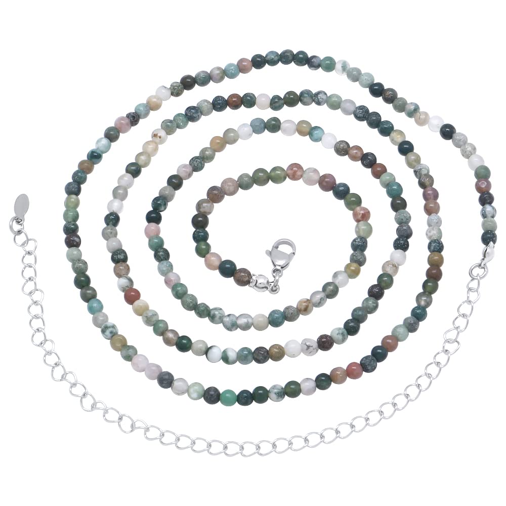 Waist Beads for Women, Gemstone Belly Chain Adjustable Beach Waist Jewelry Body Accessories for Women Girls Crystal Beaded Waist Chains (Indian Agate)