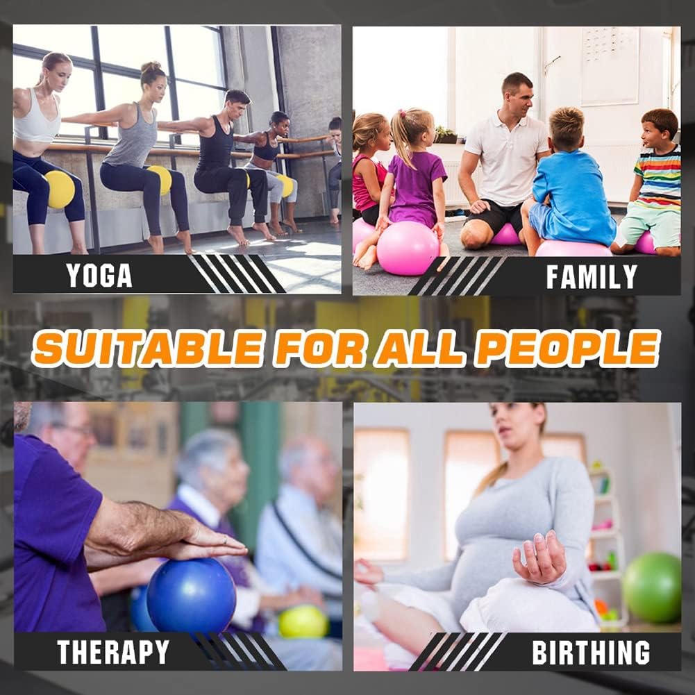 9 Inch Exercise Pilates Ball Mini Exercise Barre Ball for Yoga,Stability Exercise Training Gym Anti Burst and Slip Resistant Balls Physical Therapy Improves Balance, Core Strength