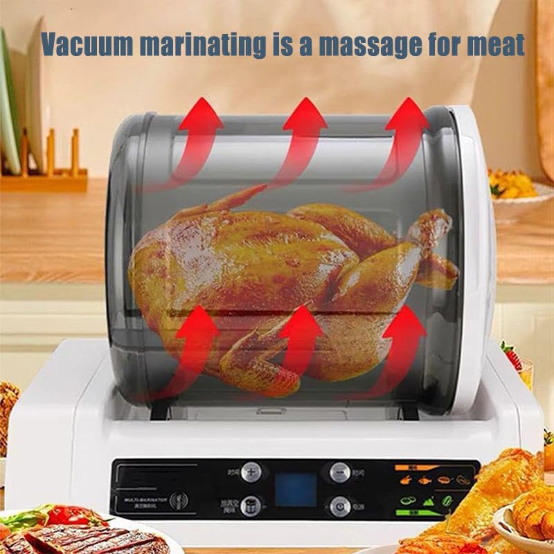 Lakenbroade Commercial Vacuum Tumbler Marinating Machine for Meat&Vegetable,Large Capacity Pickling Barrel & 0-10h Timer Setting,for Beef Pork Mutton Chicken