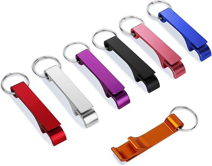 KTOJOY 7 Pack Colorful Beer Bottle Openers,Premium Metal Keychain Bottle Opener, Small and Practical, Easy to Carry