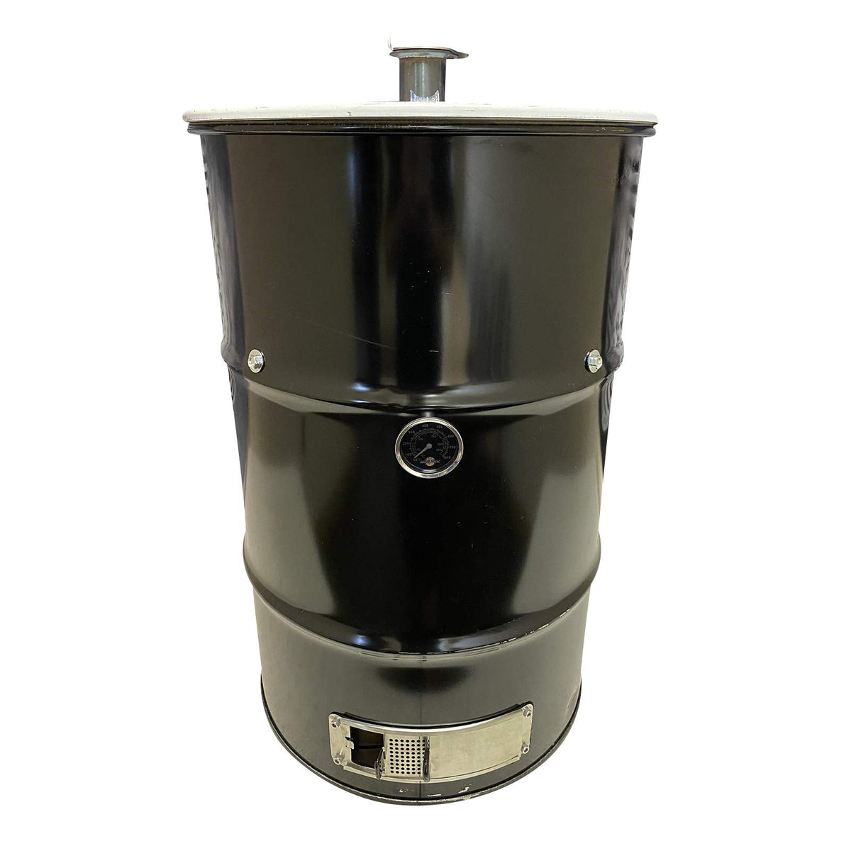 LavaLock DIY 30 Gallon Premium UDS Smoker Kit COMPLETE with DRUM, Charcoal Basket, Cooking Grate, Intake, Smoke Stack, Thermometer, Lid Handle UDS KIT