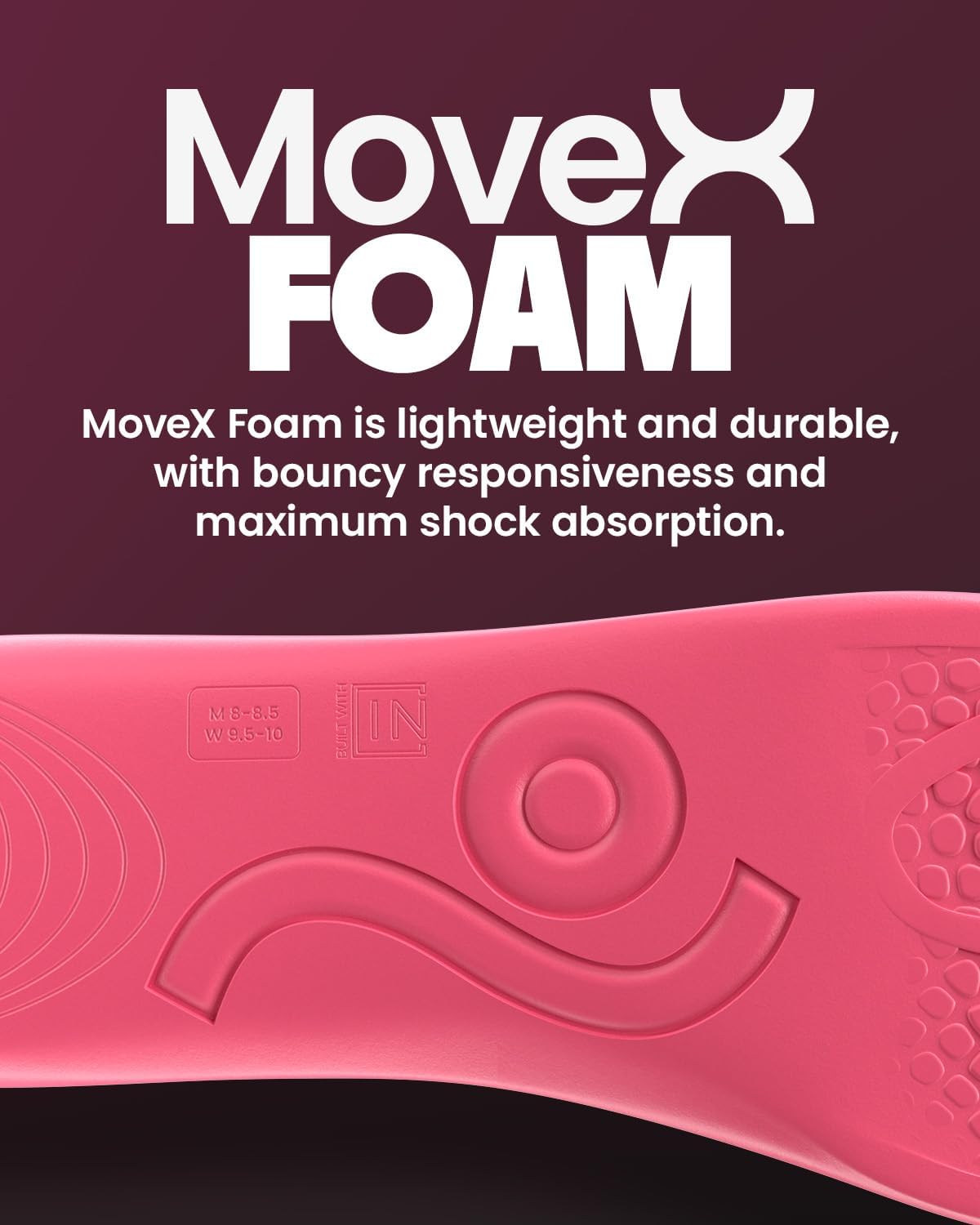 MOVE Baseline - All-Purpose Insoles - Sock Liner - Ultra Thin Shock Absorption - Maximum Freedom of Movement and Energy Return for Cleats, Shoes, Running, Basketball, Baseball (M6-6.5/WM7.5-8)