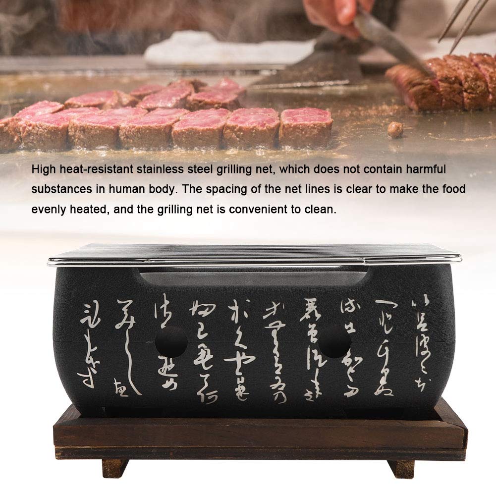 Yakitori Grill Charcoal Japanese Charcoal Grill - Rectangular Furnace,Barbecue Alcohol Stove
