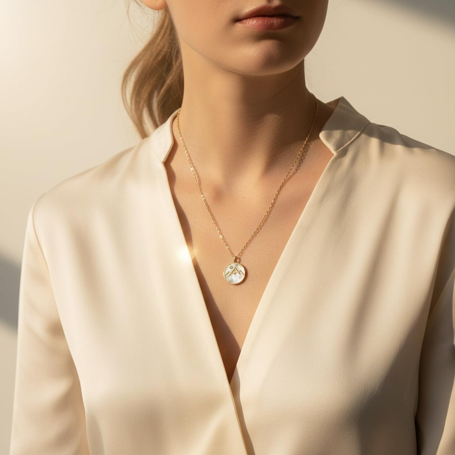 VLIEGEN Mustard Seed Necklace - Stainless Steel Faith Mountain Jewelry for Women & Men styleS