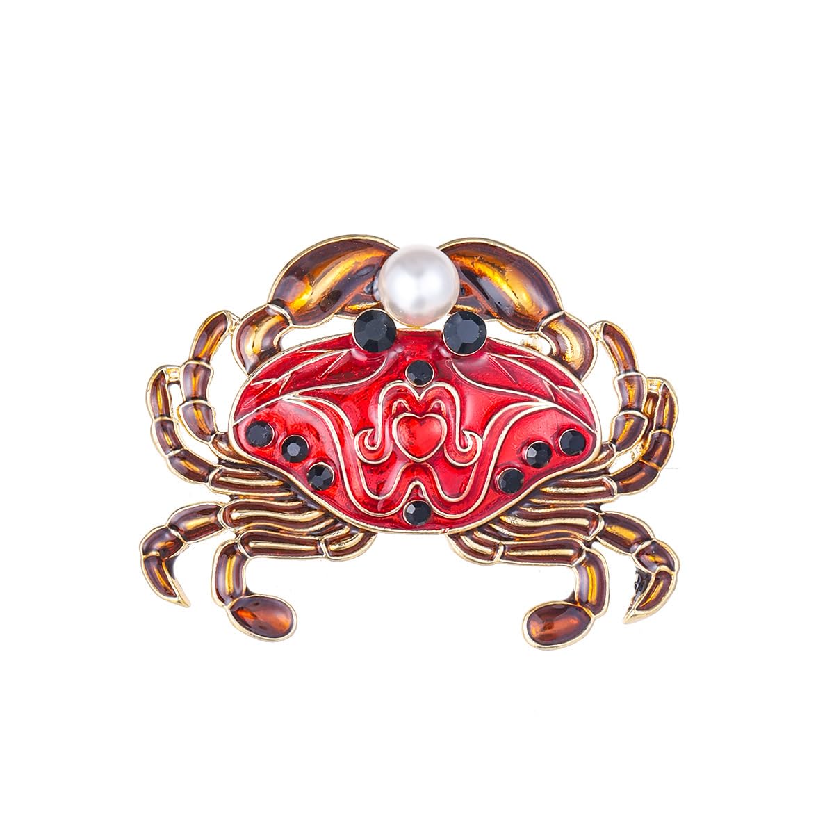 Crab Brooch for Women Enamel Crab Pin Ocean Themed Brooch Birthday Holiday Gift for Wife Girlfriend Mother