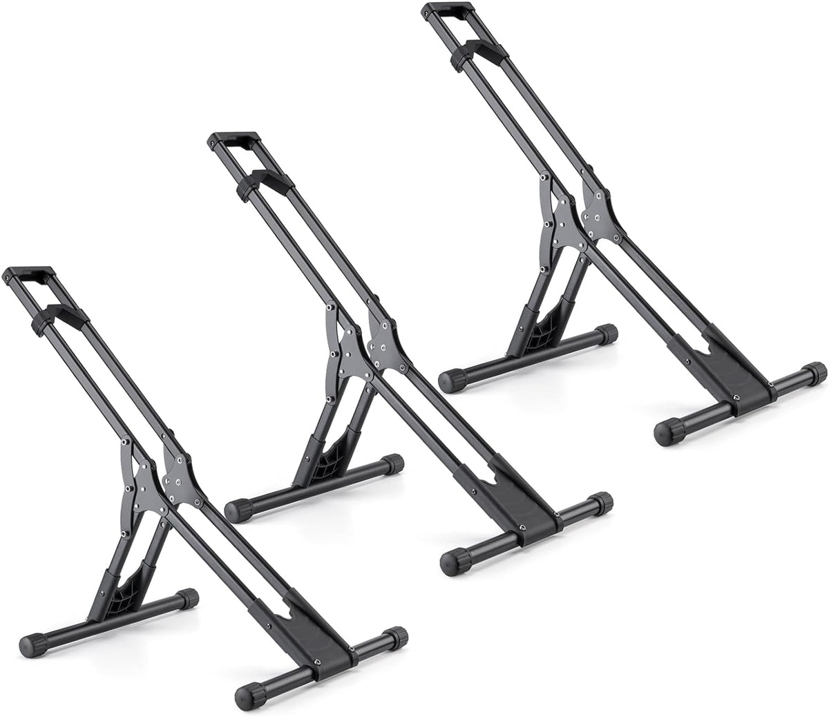 Bike Floor Stand Rack- Indoor Bike Stand for Garage/Home - Bike Storage Bicycle Parking Rack Fit 20”-29” Mountain Road Bikes (3 Bike Rack)