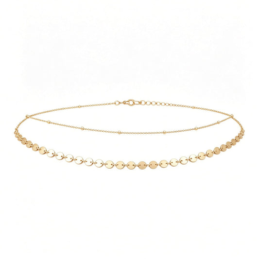 Buelkmag Gold Plated Waist Chain for Women Dainty Boho Layered Beach Belly Chains Adjustable Summer Body Belt Jewelry for Women Daily & Beach Wear