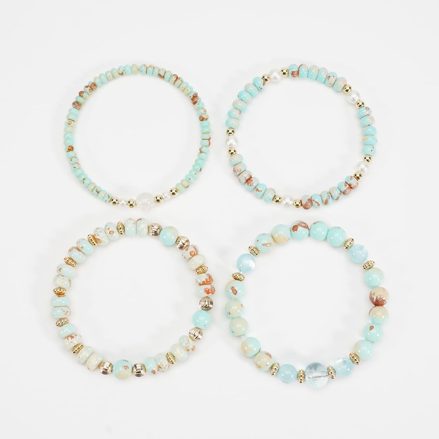 Briutn Boho Beaded Bracelet Stretch Bohemian Stackable Bracelet Jewelry Gifts for Women