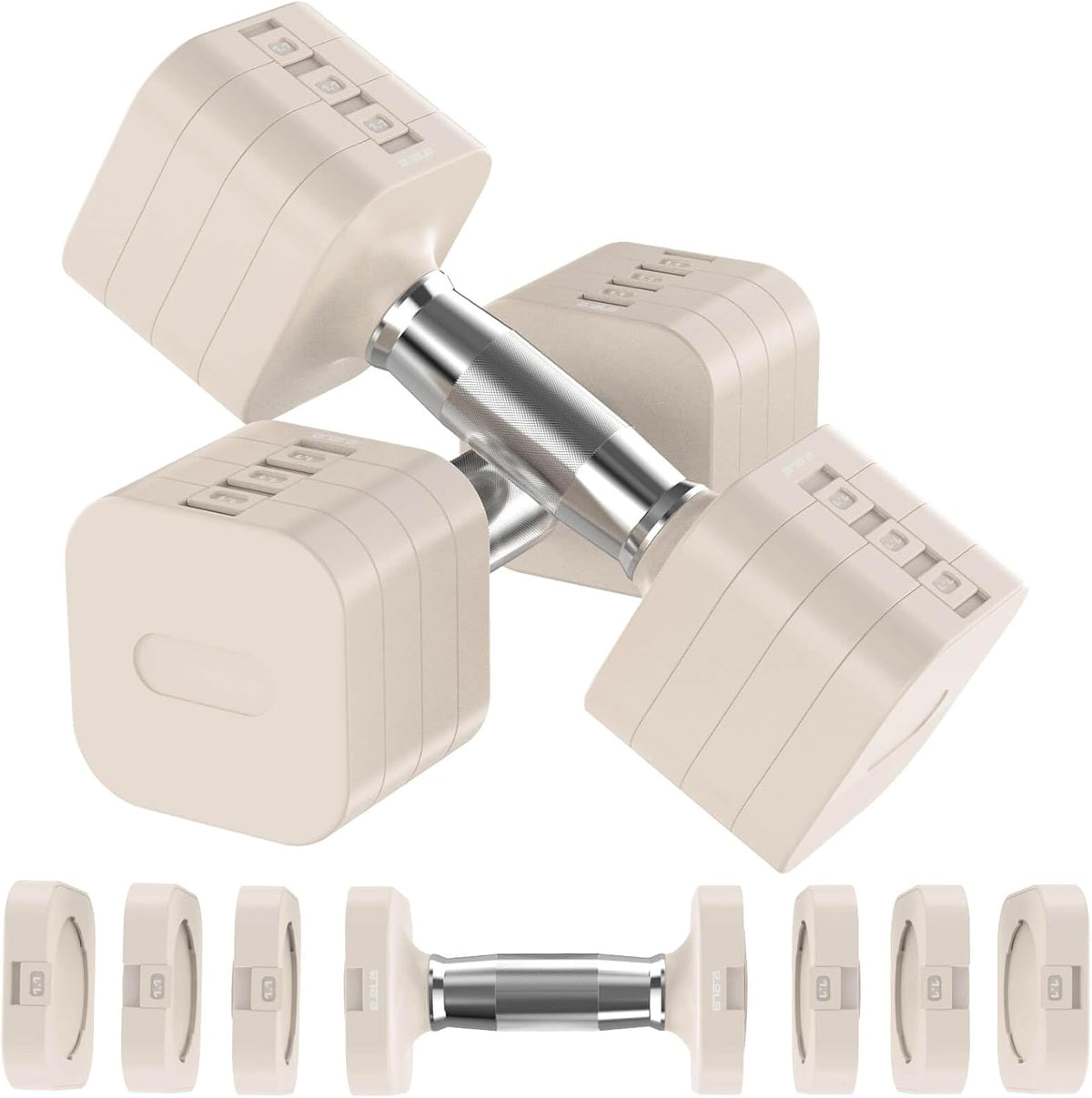 22LBS Adjustable Dumbbells Set, Adjustable Weight Dumbbells with 4 Levels 4.4lb, 6.6lb, 8.8lb, 11lb, Hand Weights Sets for Women/Men Home Gym Full Body Workout