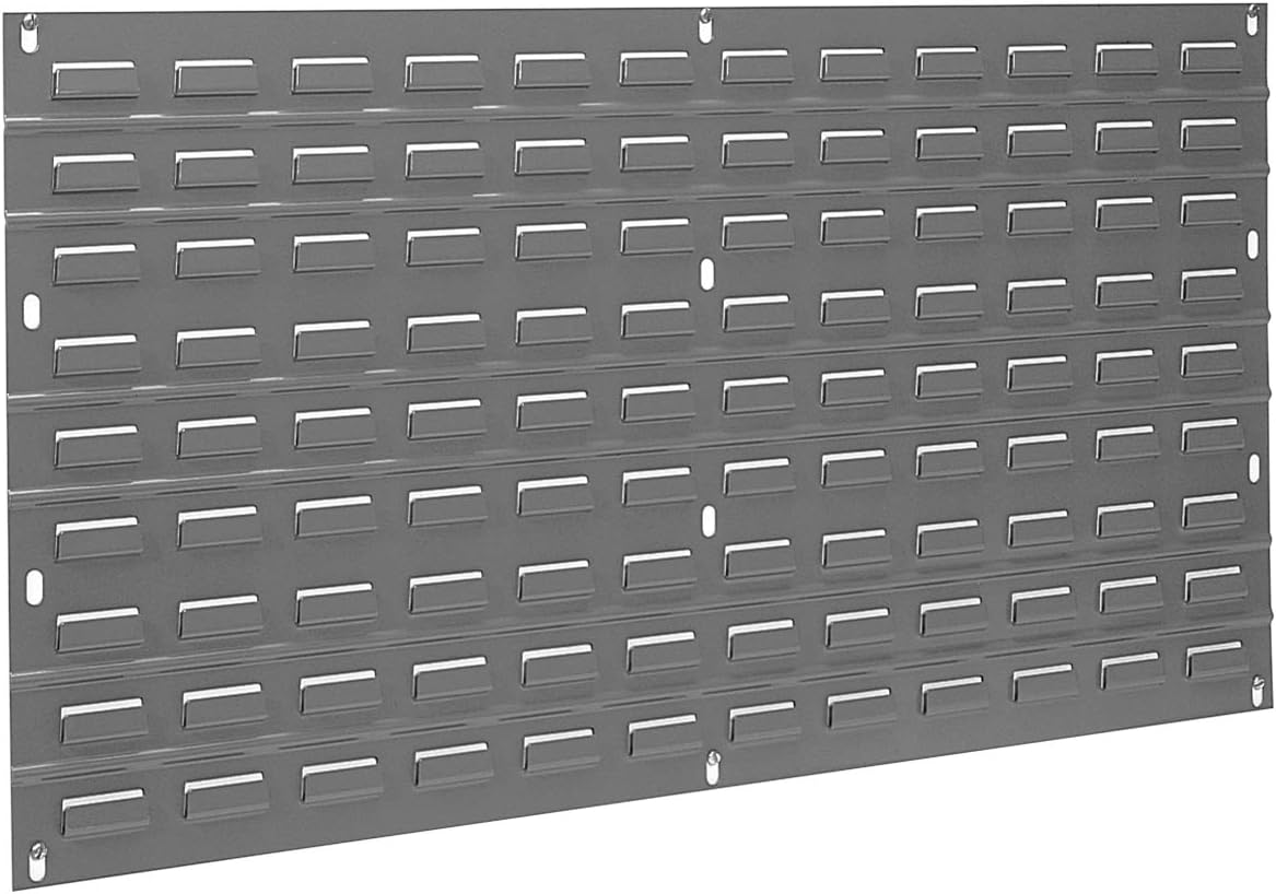 Akro-Mils 30136 Heavy Duty Wall Mount Garage Storage Steel Louvered Panel | Wall Storage Bin Hanging Organizer System for AkroBins, 36-Inch W x 19-Inch H, 4 Pack, Grey