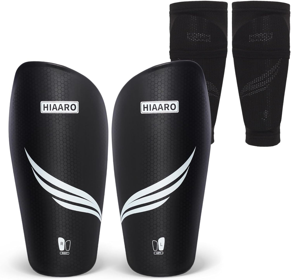 Soccer Shin Guards for Kids Youth Adults, Shin Pads and Sleeves with Optimized Insert Pocket, Protective Soccer Equipment for Boys Girls Men Women