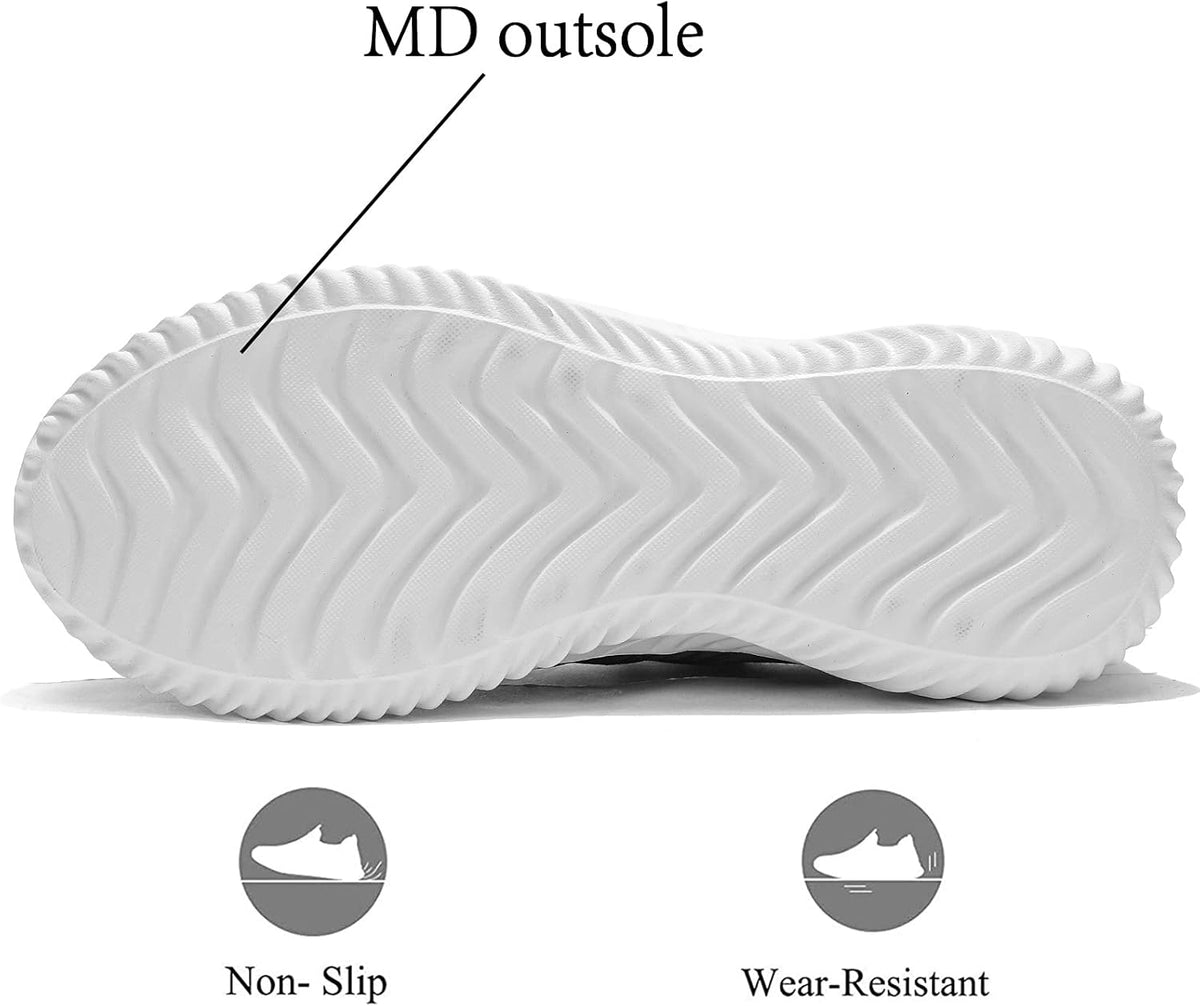 Mens Slip On Running Shoes Athletic Walking Trainers Lightweight Breathable Mesh Tennis Sneakers