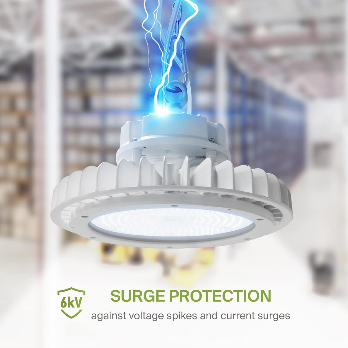ASD LED High Bay UFO Light Fixture, Commercial Shop Lighting | Dimmable, IP69K Waterproof, DLC Premium, UL Listed | 200W 29600LM 5000K 100-277V | Warehouse, Garage, Workshop, Barn Lamp | White