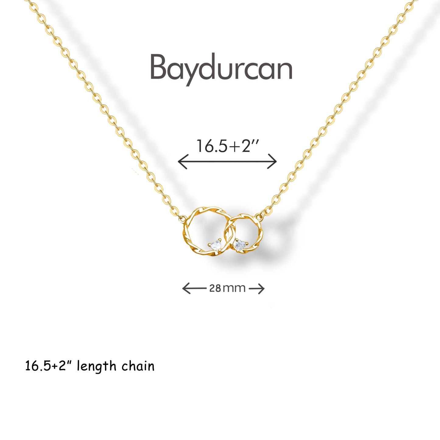 Baydurcan Mother Daughter Necklace Gifts for Mom Birthday Unique Mom and Daughter Necklace (Mother)