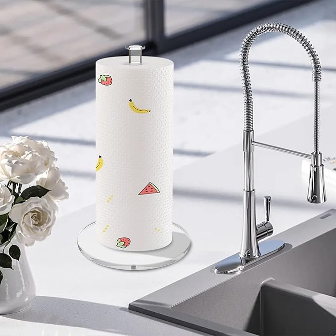 Acrylic Paper Towel Holder, Paper Towel Stand for Countertop, Clear