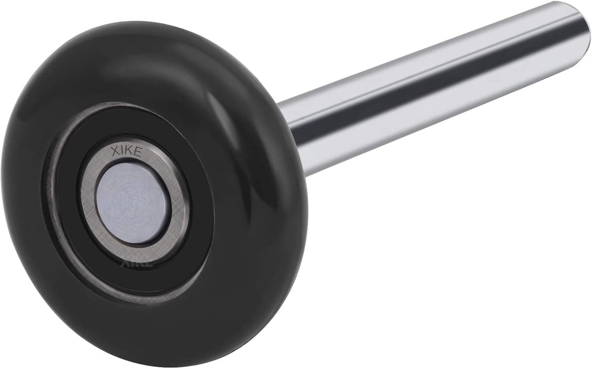XiKe 10 Pack Black 2" Nylon Garage Door Roller 4" Stem, Quiet/Durable and High Load, Use 6200-2RS Double Seals Precision Bearings.