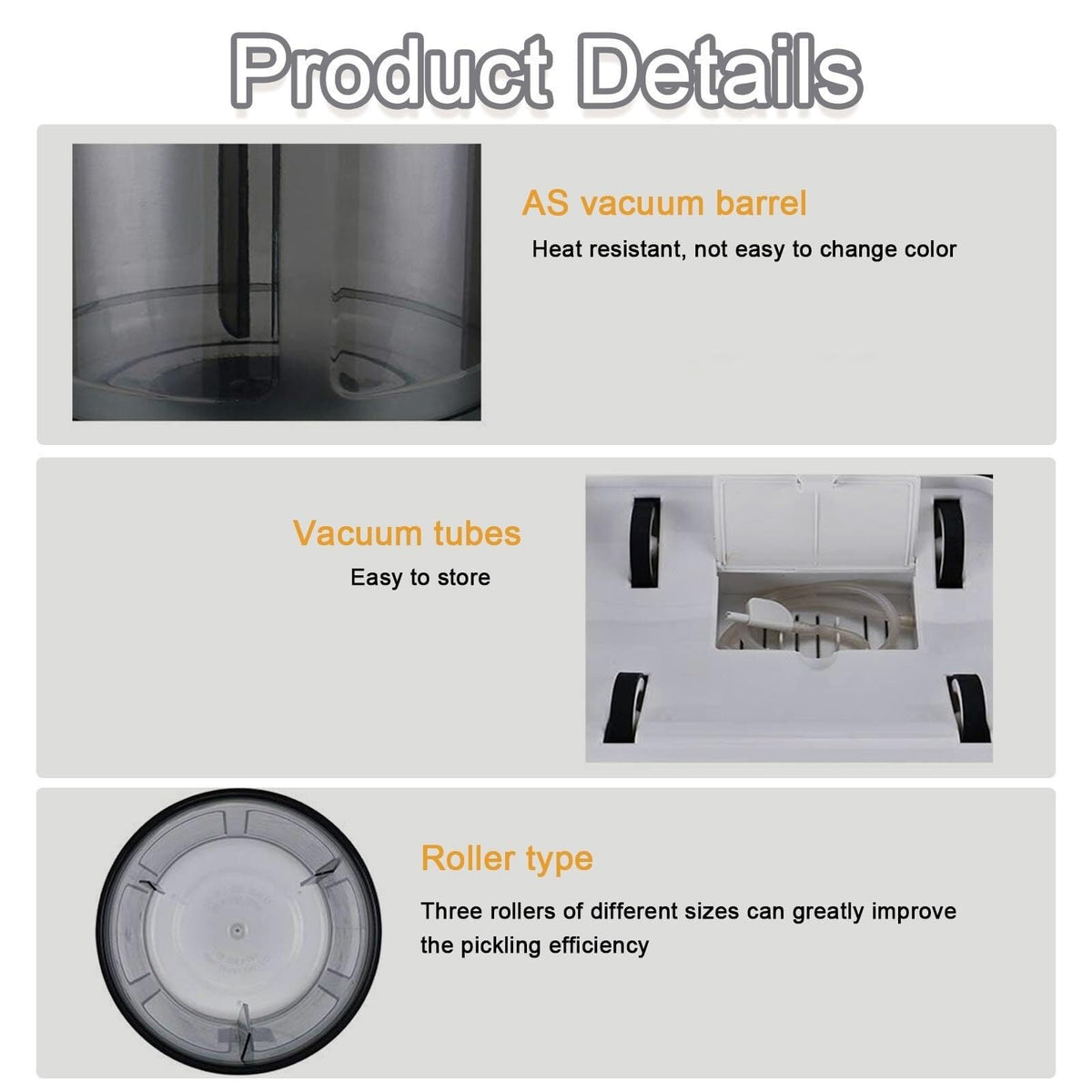 Automatic Vacuum Tumbler Marinating Machine 4w,7l Capacity Pickling Barrel,Led Display,Timer 10 Hours,for Marinating Meat and Vegetables