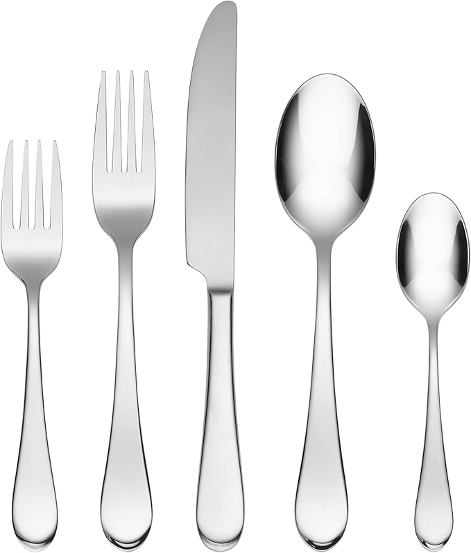 Oneida Icarus 45-Piece Flatware Set, Service for 8, Silver