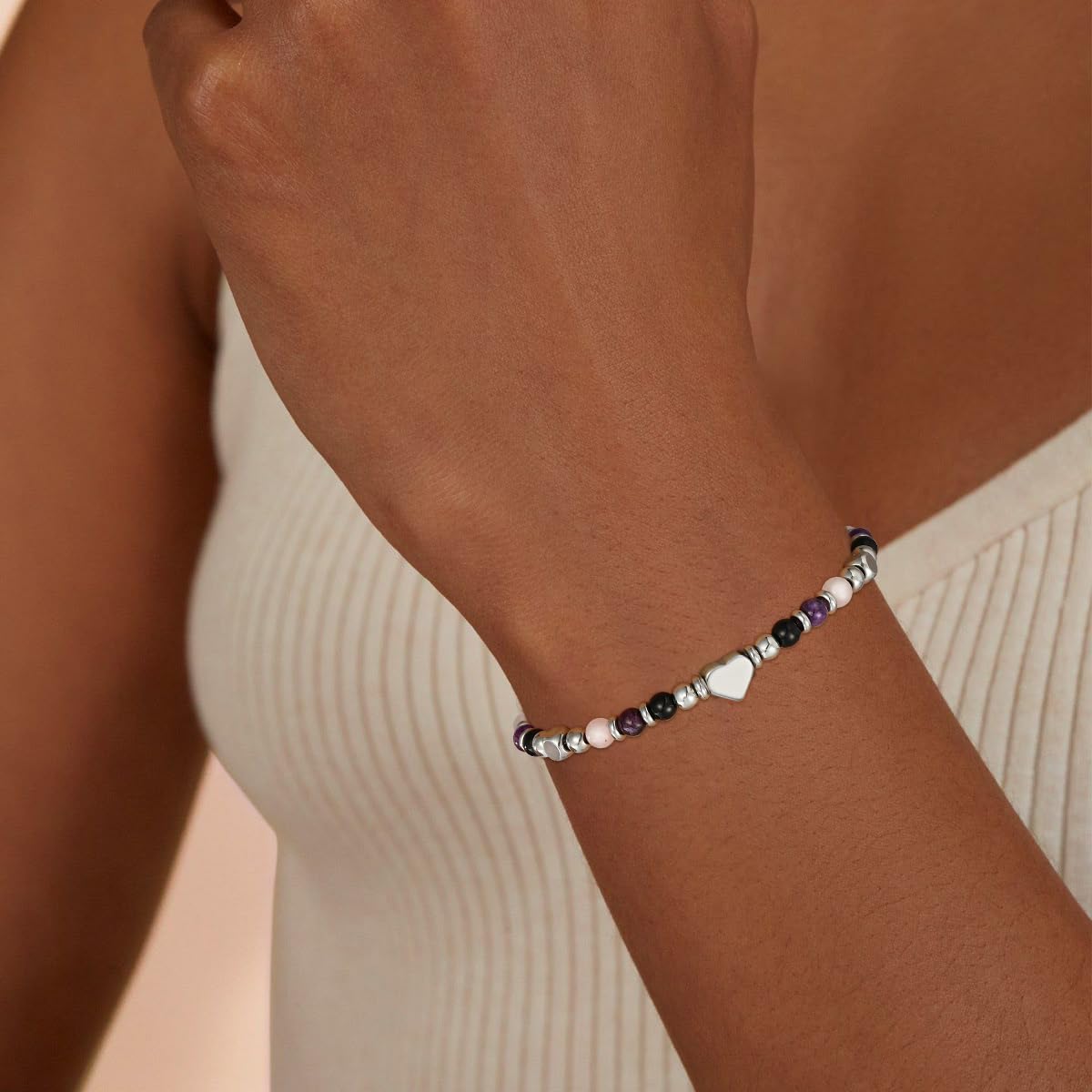 Pavkki Anxiety Relief Bracelet for Women Items Gifts Stress Healing Crystals Kalm Menopause Depression Best Friend Anti Comfort Buddha Panic Attack Worry Congratulations Jewelry Natural Stones