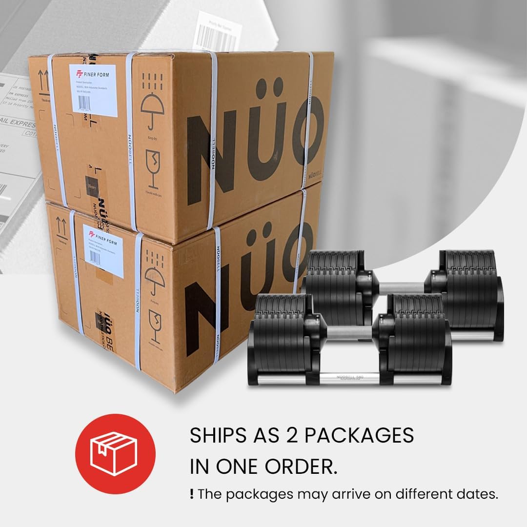 NUOBELL Adjustable Dumbbells 5-80 lbs: Replace 16 Sets, Ideal for Home Gym Weight Bench & Press