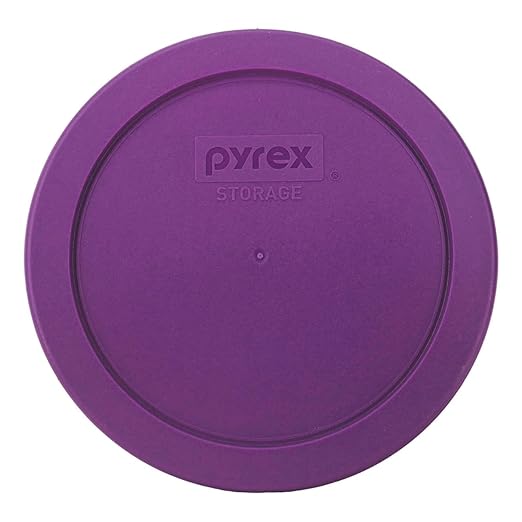Pyrex 7201-PC Round 4 Cup Storage Lid for Glass Bowls (2, Purple)