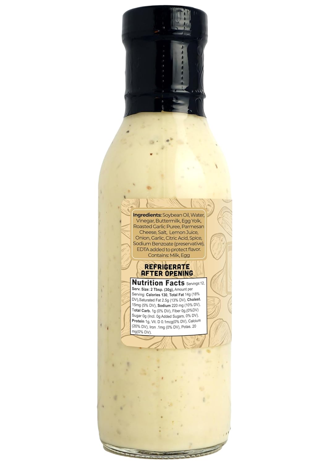 Green Jay Gourmet Creamy Garlic Salad Dressing – Rich & Savory with Bold Garlic Flavor – Handcrafted in USA – Perfect for Salads, Dips, Marinades & More – 2 x 12 Ounces