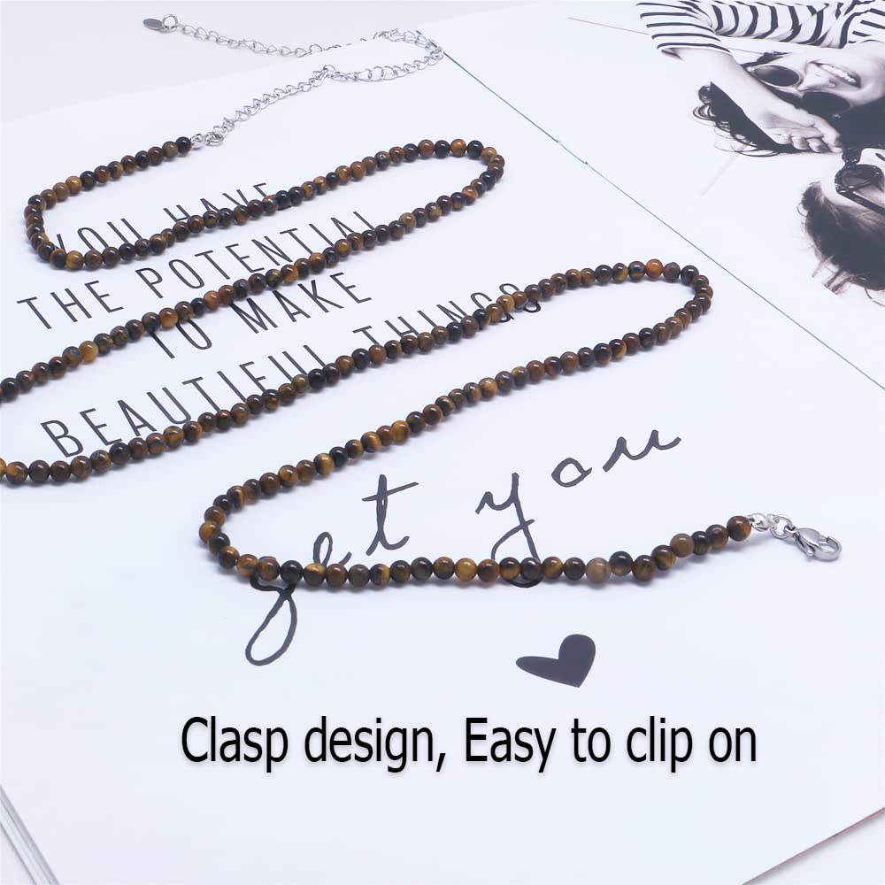 Waist Beads for Women, Gemstone Belly Chain Adjustable Beach Waist Jewelry Body Accessories for Women Girls Crystal Beaded Waist Chains (Tiger Eye)