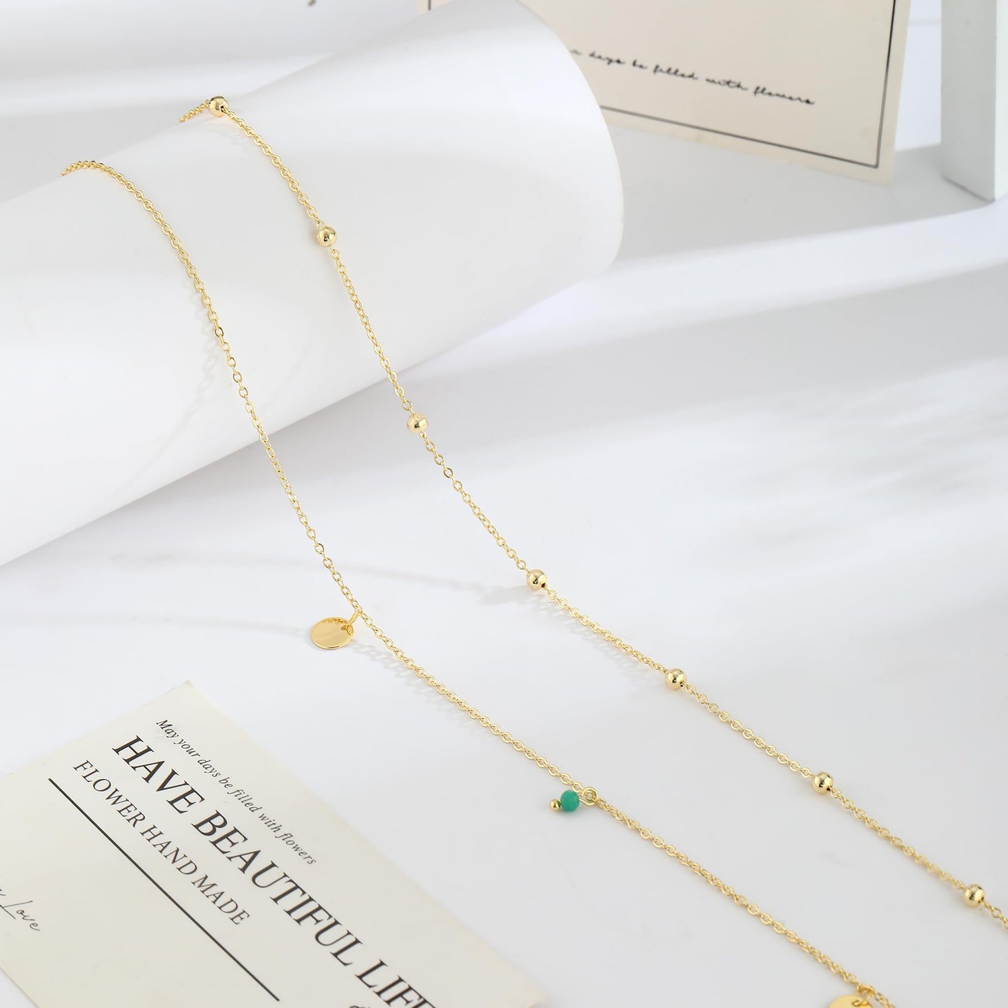 VIROMY Gold Waist Beads Chain for Women Waterproof 2 Layered Belly Chain Body Belt Chain Beach Body Women's Jewelry