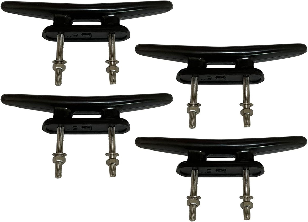 Boat Cleat Black Nylon Dock Cleat Kayak Cleat,3inch,4 inch,5 inch,6 inch,8 inch,4pack with Fasteners