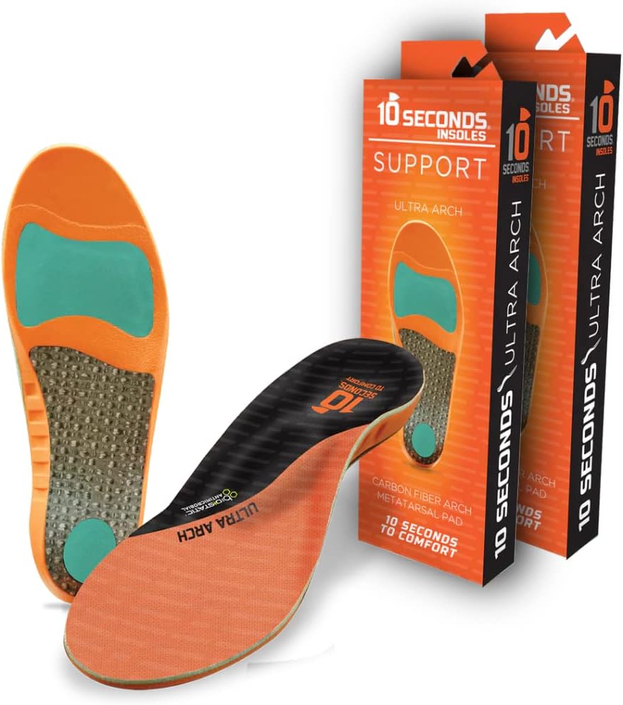 3810 Ultra Arch Support – Foam Cushion Insoles for Men & Women w/Metatarsal Pad, Plantar Fasciitis Relief, Morton's Neuroma Metatarsalgia Orthotics, Heavy Impact Shoe Insert (M 7, W 9) 2-Pack
