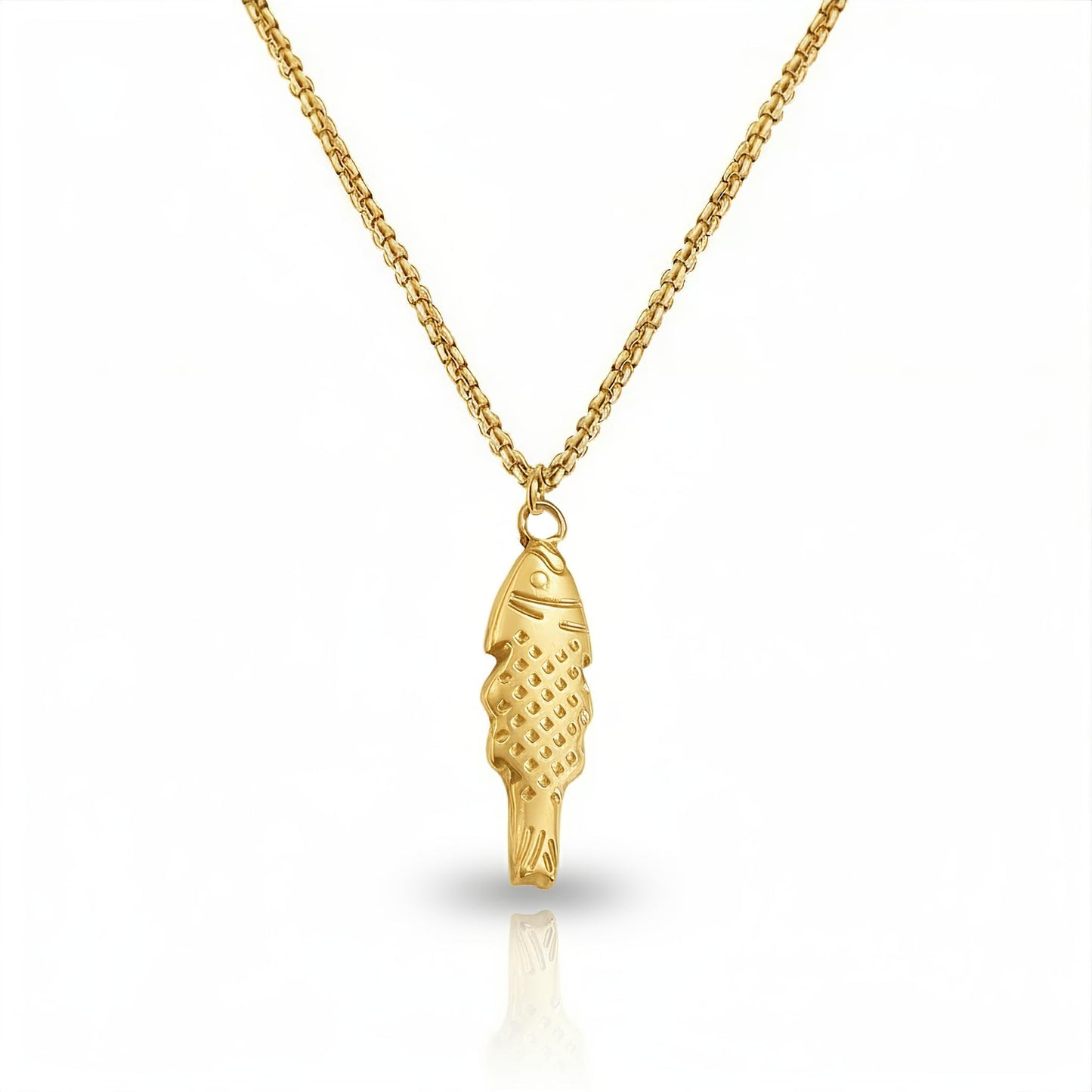 SHINYY Fish Necklaces for Women | 18K Gold Plated Summer Beach Pendant l Charm Ocean Jewelry for Her (Style 2)