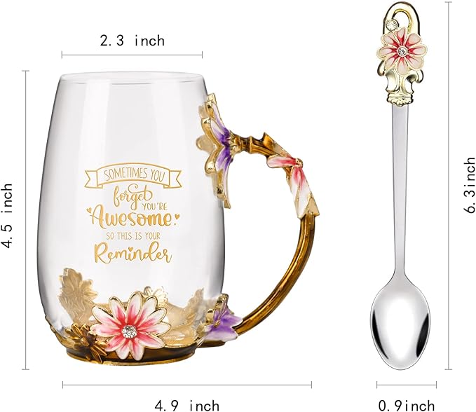 OEAGO Birthday Gifts for Women Mom Plastic Tea Cup Mothers Valentines Day Gifts for Her from Daughter Son Unique Inspirational Friendship Ideas for Female Coworker