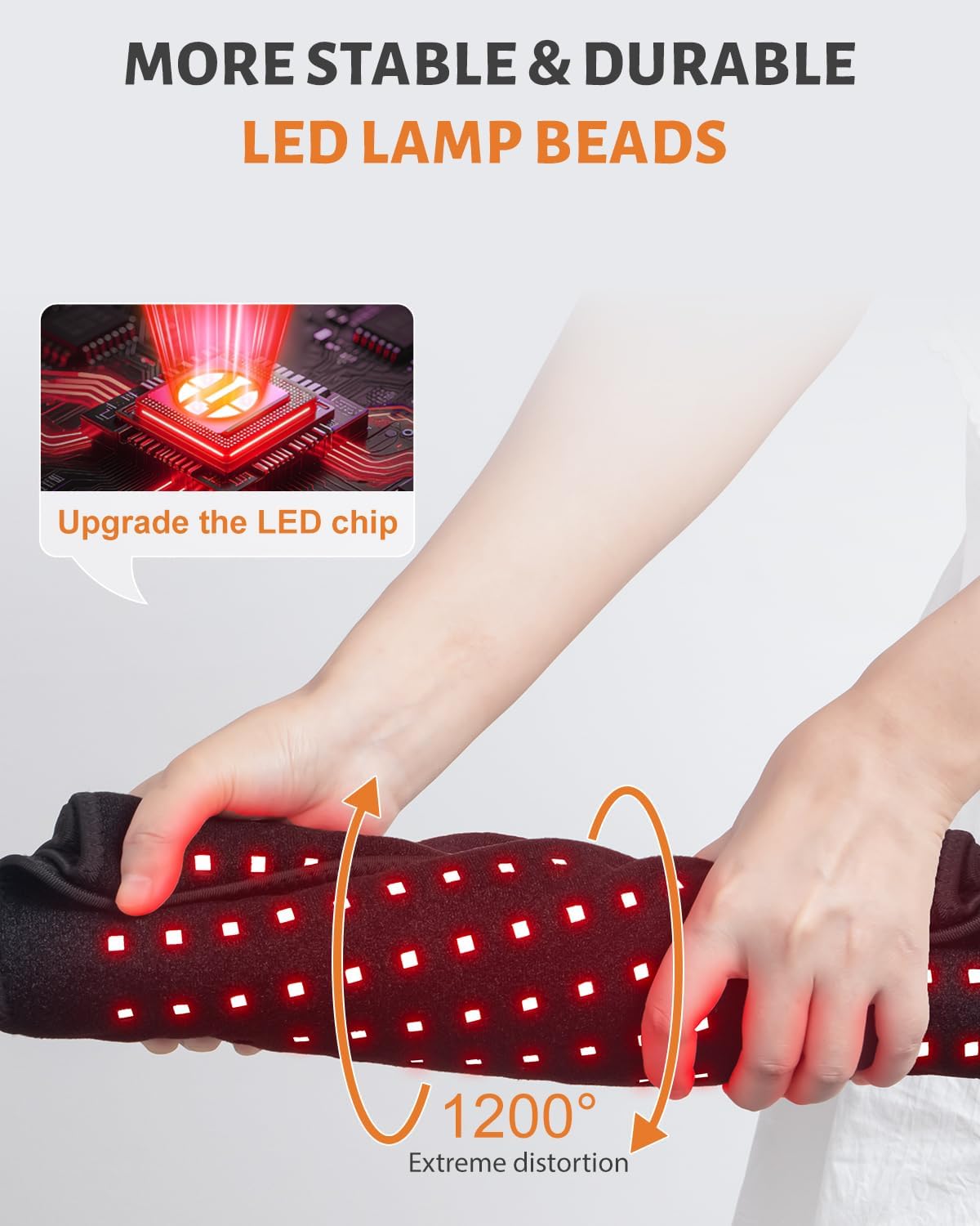 Red Light Therapy Pad for Body 406 LEDs 660nm & 850nm, 60W Foldable Near Infrared Light Mat with 5 Level Heating Mode, Smart Temp & Timer, Back, Waist, Shoulder Muscle & Pain Relief