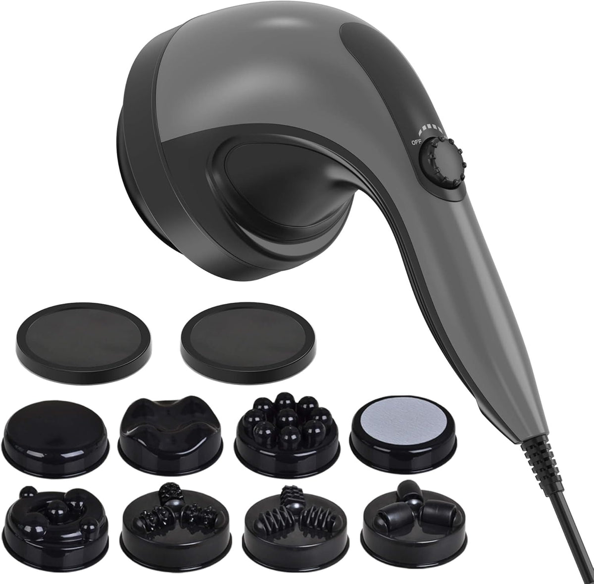 Handheld Cellulite Massager, Lymphatic Drainage Massager, Body Sculpting Machine with Lipo Roller for Stomach Belly Butt Arm Leg Fat, Wide Area Electric massagers vibrating Used at home Black