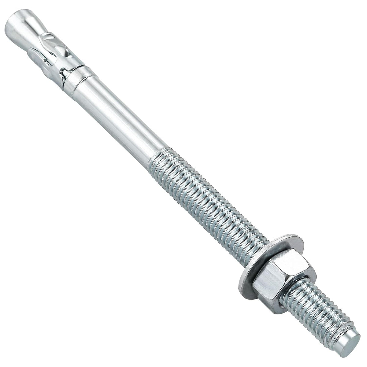 1/4x4" 30Pcs Inch Standard Fasteners for Heavy-Duty Zinc Wedge Anchors for Cement and Concrete