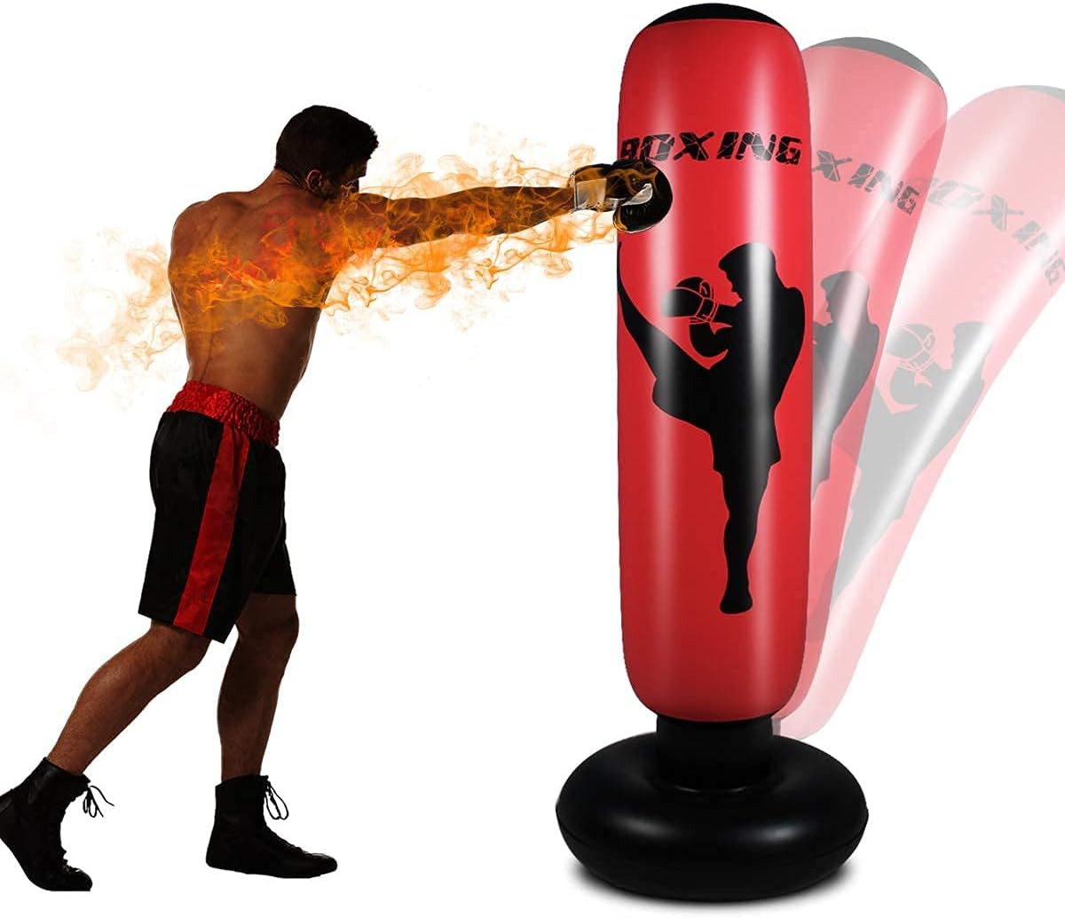 Punching Bag for Kids, Free Standing Boxing Bag for Bounce Back Focus Punching Bag for Practicing Karate, Taekwondo, De-Stress Boxing Bag for Kids.