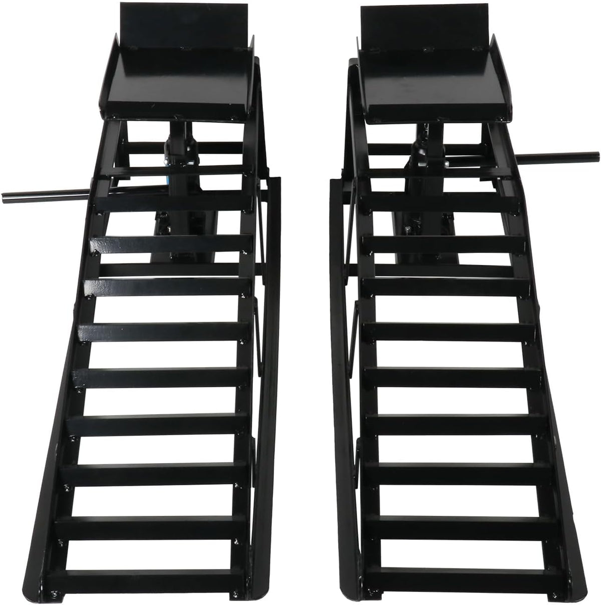 5 Ton 2 Pack Hydraulic Car Ramp Elevator 10000 Lbs for Auto Car Truck Trailer Garage Service Vehicle Ramp Lift Jack Hydraulic Lift (Black)