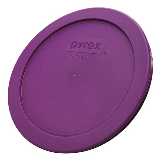 Pyrex 7201-PC Round 4 Cup Storage Lid for Glass Bowls (2, Purple)
