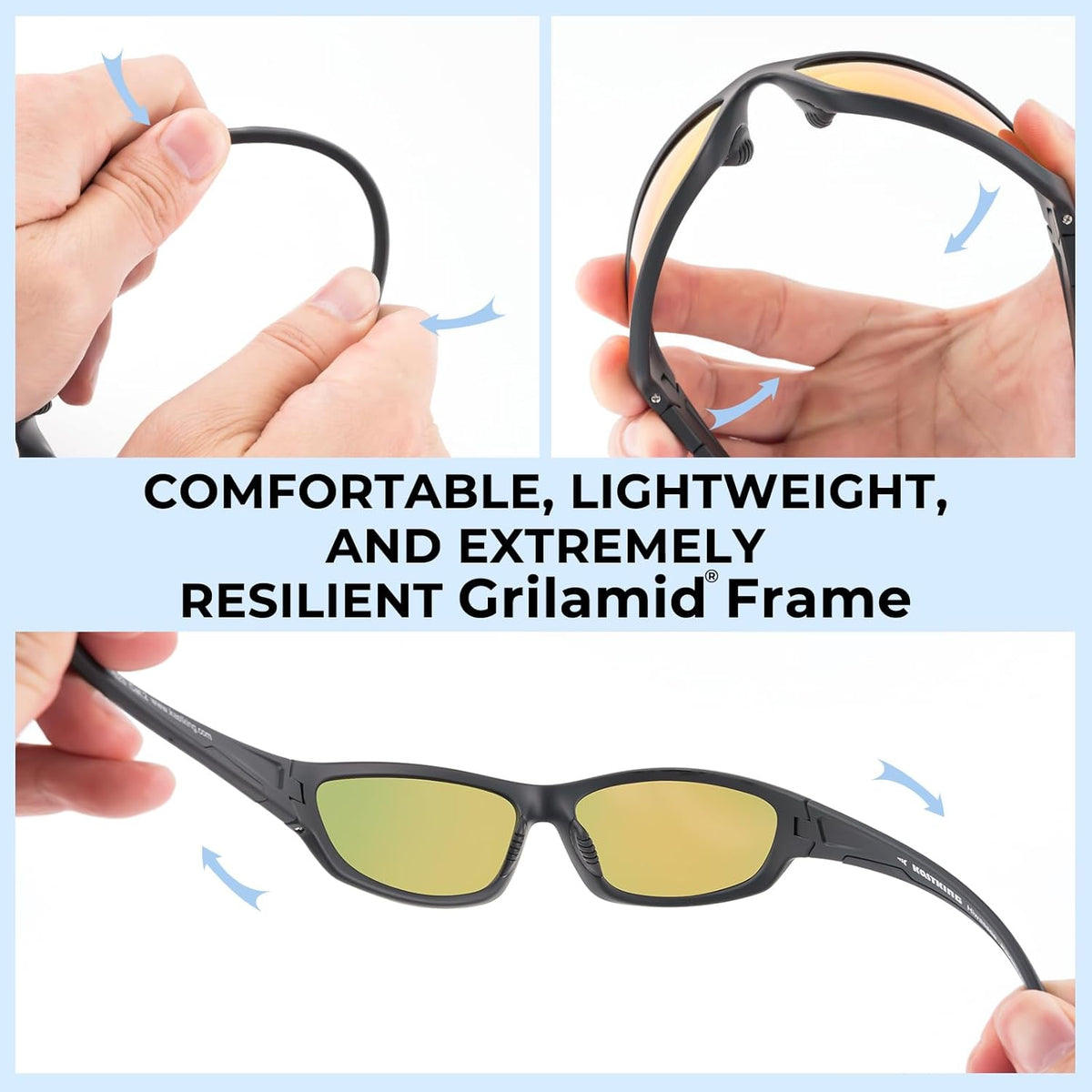 KastKing Hiwassee Polarized Sport Sunglasses for Men and Women, Wrap Sunglasses for Fishing Cycling and Running,UV Protection